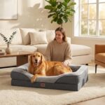 EHEYCIGA Orthopedic XL Dog Bed for Large Dog, Memory Foam Dog Couch, Grey | 42x30 Inch Extra Large Sized Dog Sofa with Sides, Waterproof Liner & Washable Removable Cover, Bolster Pet Couch - Image 10