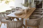 PURPLE LEAF Outdoor Dining Set for 10 with Cushions PE Rattan Teak | Teak Look Zero Care Woodgrain Aluminum, No Wobble Level On Any Floor, Comfort Chair Sit Perfect Sit Like A Cloud - Image 4
