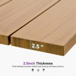 PURPLE LEAF Outdoor Dining Set for 10 with Cushions PE Rattan Teak | Teak Look Zero Care Woodgrain Aluminum, No Wobble Level On Any Floor, Comfort Chair Sit Perfect Sit Like A Cloud - Image 8