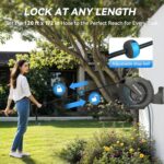 Retractable Garden Hose Reel, 1/2 in x 120 ft Wall Mount Heavy Duty Hose Reel with Any-Length Lock, Auto Rewind System, 180° Swivel Bracket, and 10-Pattern Nozzle for Garden, Dark Grey - Image 3