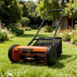Zoryx 14-Inch 5-Blade Push Reel Lawn Mower, Manual Reel Walk Behind Mower with 5-Position Height Adjustment, Alloy Steel Blades, Quiet, Lightweight, Motorless for Small Yard - Image 9