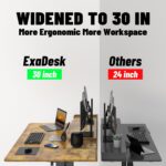 63 x 30 Inch Electric Standing Desk with 2 Drawers, Adjustable Height Widened Stand Up Desk with Storage, Sit to Stand Ergonomic Workstation for Home Office, Rustic Brown - Image 5