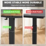 63 x 30 Inch Electric Standing Desk with 2 Drawers, Adjustable Height Widened Stand Up Desk with Storage, Sit to Stand Ergonomic Workstation for Home Office, Rustic Brown - Image 6
