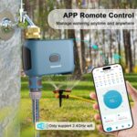 WiFi Water Timer with Brass Inlet, 1 Zone Smart Sprinkler Timer for Garden Hose Faucet, Hose Timers with Up to 20 Watering Plans, APP & Voice Control, Compatible with Alexa (2.4GHz Only) - Image 3