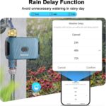 WiFi Water Timer with Brass Inlet, 1 Zone Smart Sprinkler Timer for Garden Hose Faucet, Hose Timers with Up to 20 Watering Plans, APP & Voice Control, Compatible with Alexa (2.4GHz Only) - Image 6