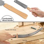 Frocopo Hand Saw Woodworking Tools, 6-Inch Pull Saw, Flexible Double-Edge Blade 17/11 TPI, Japanese Flush Cut for DIY Craft, Non-Slip Wood Handle, Sharp & Lightweight for Woodworking and Garden Trim - Image 5