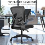 FelixKing Office Chair, Ergonomic Desk Chair Breathable Mesh Chairs Adjustable High Back Lumbar Support Flip-up Armrests, Executive Rolling Swivel Comfy Computer Chairs Home Office Black - Image 9