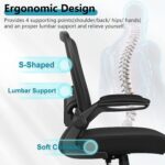 FelixKing Office Chair, Ergonomic Desk Chair Breathable Mesh Chairs Adjustable High Back Lumbar Support Flip-up Armrests, Executive Rolling Swivel Comfy Computer Chairs Home Office Black - Image 10