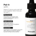 Minimalist 10% Advanced Vitamin C Serum for Glowing Skin | Brightening & Visible Reduces Dark Spots | For Uneven Skin Tone, Dullness | Daily Face Serum (Stable Vitamin C) | 30ml/1 FL Oz - Image 8
