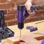 CARTMAN 150PCS 8V Cordless Drill Hand Tool Set, Purple Household Repair Kit | All-Inclusive Tool Assortment With 8V Drill, Great For Home Upkeep, DIY Crafting And Daily Household Fixes - Image 6