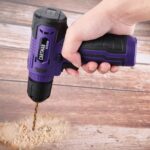 CARTMAN 150PCS 8V Cordless Drill Hand Tool Set, Purple Household Repair Kit | All-Inclusive Tool Assortment With 8V Drill, Great For Home Upkeep, DIY Crafting And Daily Household Fixes - Image 8