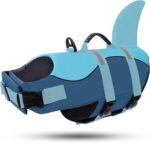 ASENKU Dog Life Jacket - Pet Safety Vest for Swimming & Boating, Shark Life Jacket with Floatation, Dog Lifesavers Swimsuits for Small Medium Large Dogs (Deepblue, L) - Image 3