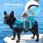 ASENKU Dog Life Jacket - Pet Safety Vest for Swimming & Boating, Shark Life Jacket with Floatation, Dog Lifesavers Swimsuits for Small Medium Large Dogs (Deepblue, L) - Image 6