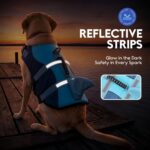 ASENKU Dog Life Jacket - Pet Safety Vest for Swimming & Boating, Shark Life Jacket with Floatation, Dog Lifesavers Swimsuits for Small Medium Large Dogs (Deepblue, L) - Image 8