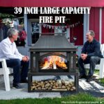 Panovue 39 Inch Fire Pits with Outdoor Chimney and Wood Storage | Large Outdoor Fireplace, Mesh Spark Screen, Fire Poker Included, Built-In Log Storage, For Backyard Patio Camping - Image 4