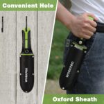 WORKPRO Hori Hori Garden Knife, Garden Tools with Oxford Sheath | 7" Stainless Steel Blade with Cutting Edge, Ergonomic TRP Handle with Hanging Hole, for Weeding, Planting, Digging, Green - Image 6