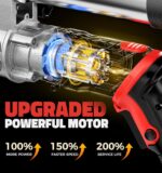 Ecarke Cordless Grease Gun Compatible with Milwaukee 18V Battery, 12000PSI Max Electric Grease Gun, Dual Pistol & in-Line Grip, Works with Bulk & Cartridge Grease, 39" Hose & 4 Couplers (Tool Only) - Image 3