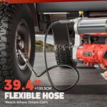 Ecarke Cordless Grease Gun Compatible with Milwaukee 18V Battery, 12000PSI Max Electric Grease Gun, Dual Pistol & in-Line Grip, Works with Bulk & Cartridge Grease, 39" Hose & 4 Couplers (Tool Only) - Image 6
