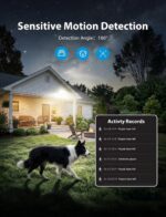 Onforu 32W 3200LM Smart Outdoor Security Light, WiFi Motion Sensor Flood Light with App Control, Compatible with Alexa, Hardwired 2-Head LED Flood Light, 2700K-6500K, IP65 Waterproof, Black - Image 5