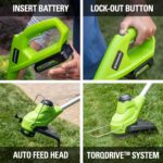 Greenworks 48V (24V x 2) 20" Cordless Battery Mower, 12" String Trimmer/Edger, & 320 CFM Blower Combo Kit w/ (2) 4.0Ah Batteries, (1) 2.0Ah Battery & Chargers - Image 9