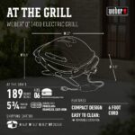 Weber® Q 1400 Portable Grill, Electric Grill, Gray | Portable Grill, 1560‑Watt/120 Volt Outdoor Electric BBQ Grill, Porcelain‑Enameled Cast‑Iron Grates, Precise Heat Control - Image 4