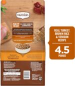Nutrish Healthy Weight Dry Dog Food, 4.5 lb. Bag (Rachael Ray) | Turkey, Brown Rice & Venison Recipe, Made With L-Carnitine to Help Support a Healthy Metabolism, No Artificial Flavors - Image 4