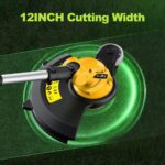 20V Electric Weed Wacker Edger Lawn Tool, Battery Powered Weed Eater 12-Inch Cordless String Trimmer Grass Trimmer Lightweight Yard Tools for Garden, Lawn Mower Cutter with 2 2.0Ah Battery and Charger - Image 6