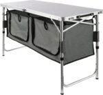 VEVOR Camping Kitchen Station, 3 Adjustable Height Folding Outdoor Camp Cooking Table with Storage Organizer, Quick Set-up for Patio BBQ Picnic Glamping Traveling - Image 10