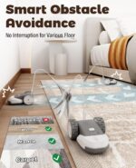 CYROS 3-in-1 Interactive Cat Toy - 2-Speed Automatic Moving Mouse Cat Toys Self Play with 2pcs Hanging Feather String Ribbon and Wiggly Silicone Mice Tail for Bored Indoor Adult Cats Kittens - Image 5