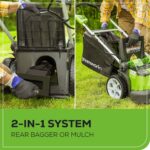 Greenworks 40V 20 in Push Lawn Mower, 4.0 Ah and 2.0 Ah Battery, Charger - Image 7