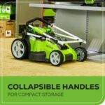 Greenworks 40V 20 in Push Lawn Mower, 4.0 Ah and 2.0 Ah Battery, Charger - Image 8