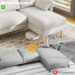 U Shaped Sectional Couches for Living Room, Modular Sectional Sofa with Double Chaise Lounge, 4 Seat Chenille Upholstered Sofa Set, Soft Comfy Couch for Apartment Home (Light Gray) - Image 6