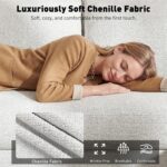 U Shaped Sectional Couches for Living Room, Modular Sectional Sofa with Double Chaise Lounge, 4 Seat Chenille Upholstered Sofa Set, Soft Comfy Couch for Apartment Home (Light Gray) - Image 7
