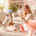 Cat Toys for Indoor Cats, Interactive Cat Toy，Pink | Fully Automatic Cat Wand Toy,Funny Interactive Cat Toys for Bored Indoor Adult Cats,Cute Kitten Kitty Toys - Image 3