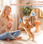 Cat Toys for Indoor Cats, Interactive Cat Toy，Pink | Fully Automatic Cat Wand Toy,Funny Interactive Cat Toys for Bored Indoor Adult Cats,Cute Kitten Kitty Toys - Image 4