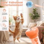 Cat Toys for Indoor Cats, Interactive Cat Toy，Pink | Fully Automatic Cat Wand Toy,Funny Interactive Cat Toys for Bored Indoor Adult Cats,Cute Kitten Kitty Toys - Image 5