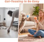 Cat Toys for Indoor Cats, Interactive Cat Toy，Pink | Fully Automatic Cat Wand Toy,Funny Interactive Cat Toys for Bored Indoor Adult Cats,Cute Kitten Kitty Toys - Image 7