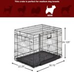 MidWest Homes for Pets Medium Ovation Double Door 30-inch Folding Metal Dog Crate, Front and Up & Away Side Doors, Space-Saving Design - Image 8