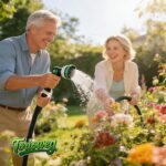 Garden Hose 50ft - Lightweight Water Hose, with 10-Pattern Nozzle, Triple-Layer Construction, All-Weather Hose,Flexible and Anti-Kink, Durable for Watering, Outdoor Use - Image 8