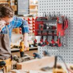 CCCEI Wall Mount Modular Tool Charging Organizer, Red, 1 Pack, 3 Tier. | Drill Battery Storage Rack with Hooks, Garage Workshop, Gifts for Men, Dad, Husband Anniversary, Birthday, Christmas - Image 9