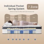 Queen Mattress, 10 Inch Ultra Comfort Hybrid Mattresses Queen Size, Foam with Independent Pocket Springs Mattress in a Box Pressure Relief & Supportive, Medium Firm - Image 8