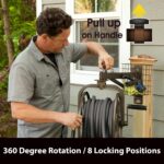 Liberty GARDEN 712 Single Arm Navigator Multi-Directional Garden Hose Reel, Holds 125-Feet of, 5/8-Inch, Bronze - Image 4