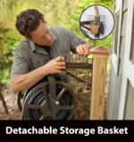 Liberty GARDEN 712 Single Arm Navigator Multi-Directional Garden Hose Reel, Holds 125-Feet of, 5/8-Inch, Bronze - Image 5