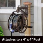 Liberty GARDEN 712 Single Arm Navigator Multi-Directional Garden Hose Reel, Holds 125-Feet of, 5/8-Inch, Bronze - Image 6