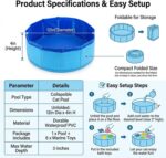 Cat Pool Toy with Fish-Water Cat Toys, Portable Cat Pool Toy for Indoor Cats & Outdoor Play, Perfect for Bored Kittens & Adult Cats, Summer Cooling & Enrichment (A) - Image 7