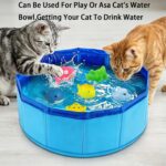 Cat Pool Toy with Fish-Water Cat Toys, Portable Cat Pool Toy for Indoor Cats & Outdoor Play, Perfect for Bored Kittens & Adult Cats, Summer Cooling & Enrichment (A) - Image 9