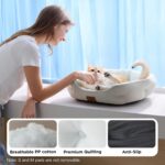 Bedsure AeroFrost™ Cooling Small Dog Bed, Round Washable, 25In Arctic Blue | Q-Max>0.4 Cat Beds for Indoor Cats, Comfort Cooling Summer Pet Bed,Anti-Slip Bottom,for Puppies and Kittens - Image 5