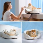 Bedsure AeroFrost™ Cooling Small Dog Bed, Round Washable, 25In Arctic Blue | Q-Max>0.4 Cat Beds for Indoor Cats, Comfort Cooling Summer Pet Bed,Anti-Slip Bottom,for Puppies and Kittens - Image 7