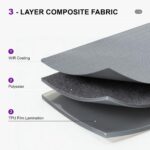 PURPLE LEAF Patio Dining Set for 8 with Cushions Champagne with Cover | Aluminum Frame Rust-Proof Solid Welds, No Wobble Stable Dining, Matching Cover Protect Year-Round - Image 10