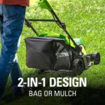 Greenworks 48V (2 x 24V) 17" Brushless Cordless Lawn Mower + 24V Drill / Driver, (2) 4.0Ah USB Batteries (USB Hub) and Dual Port Rapid Charger Included - Image 11